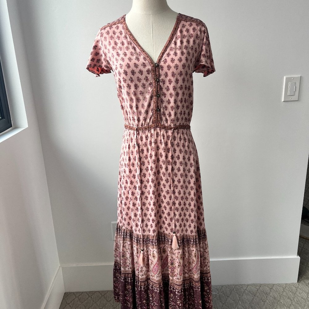 Bohme Pink Boho Paisley Dress